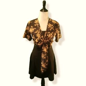 Black and gold shrug